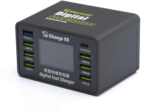 MECHANIC iCharge 8C Ładowarka serwisowa 8 portów PD QC3.0