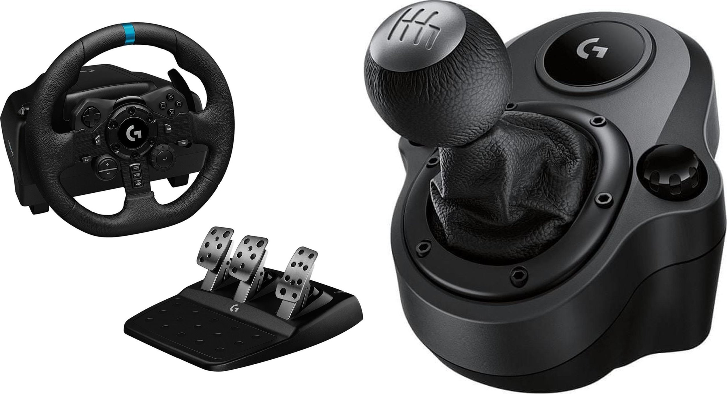 Kierownica Logitech G923 PS5/PS4/PC (941-000149) + Shifter G29, G920 Driving Force (941-000130)