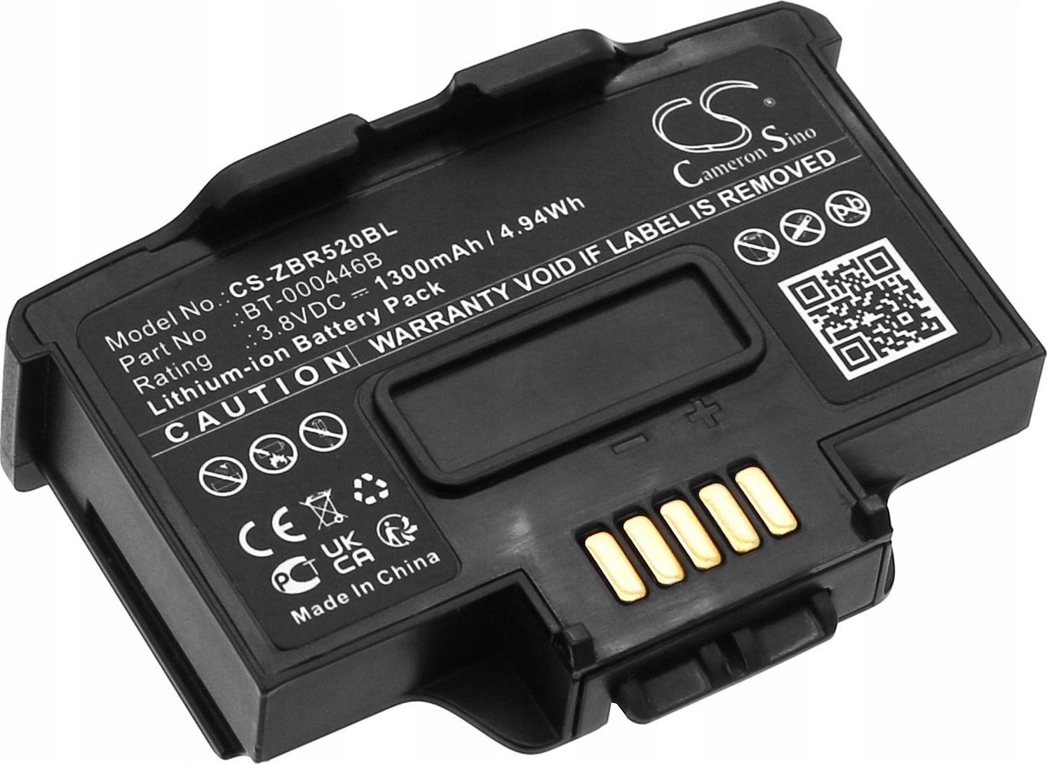 Cameron Sino Akumulator Bateria typu BT-000446B BT000446B do Zebra WR50 WS50 WS5001 / CS-ZBR520BL