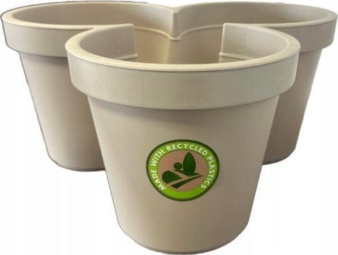 Koopman Donica potrójna ogrodowa beżowa zewnętrzna 3 komory