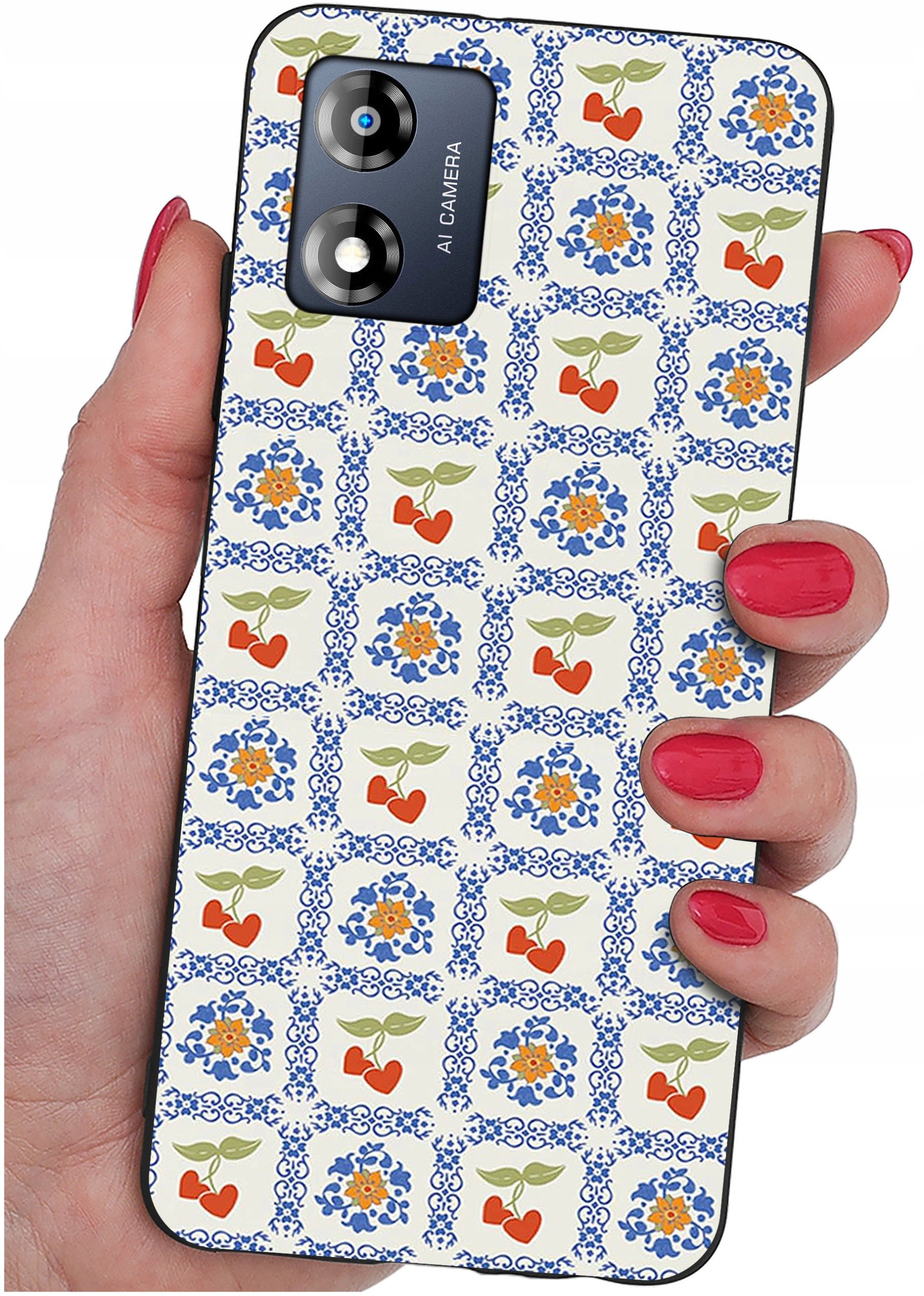 Etui do Motorola Moto E13 WZORY |SILIKONOWE MATT CASE + SZKŁO 9H