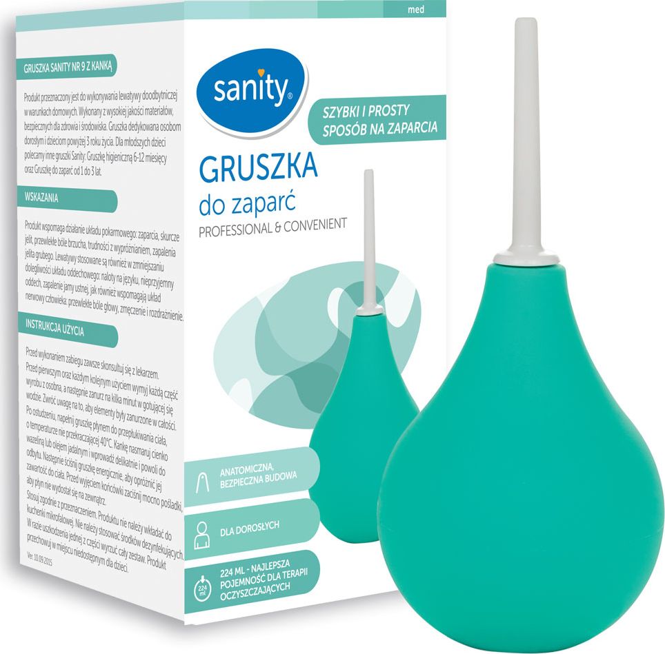 Sanity Gruszka do zaparć z kanką nr 9 1 szt.