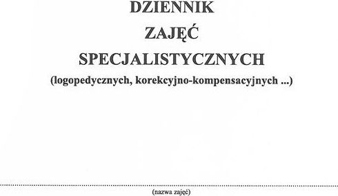Typograf Dziennik zajęć specjalistycznych logopedycznych A4