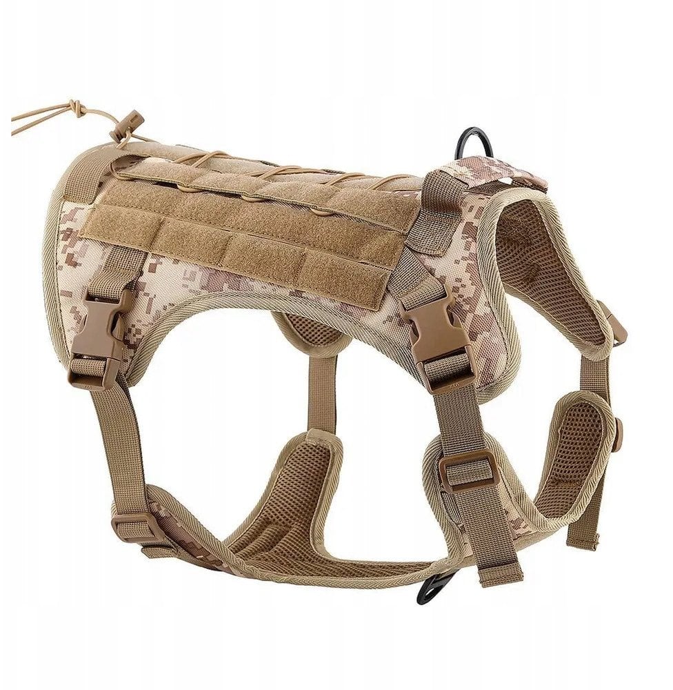 Szelki dla psa TACTICAL rozmiar M brązowe