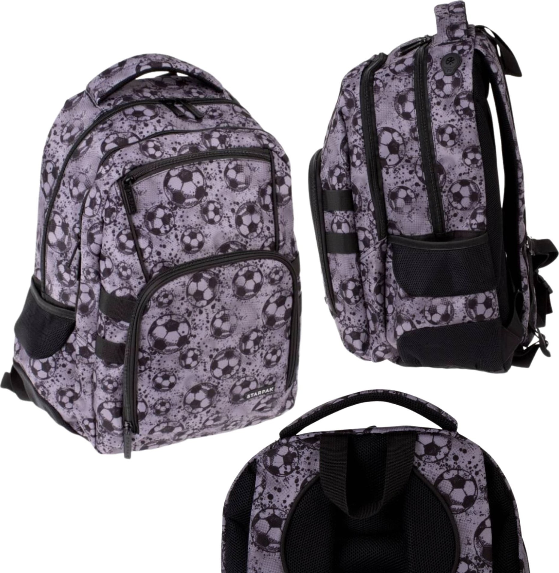 Starpak PLECAK STK FOOTBALL GREY PB 1/12