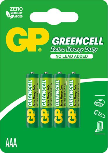 GP Bateria Greencell AAA / R03 4 szt.