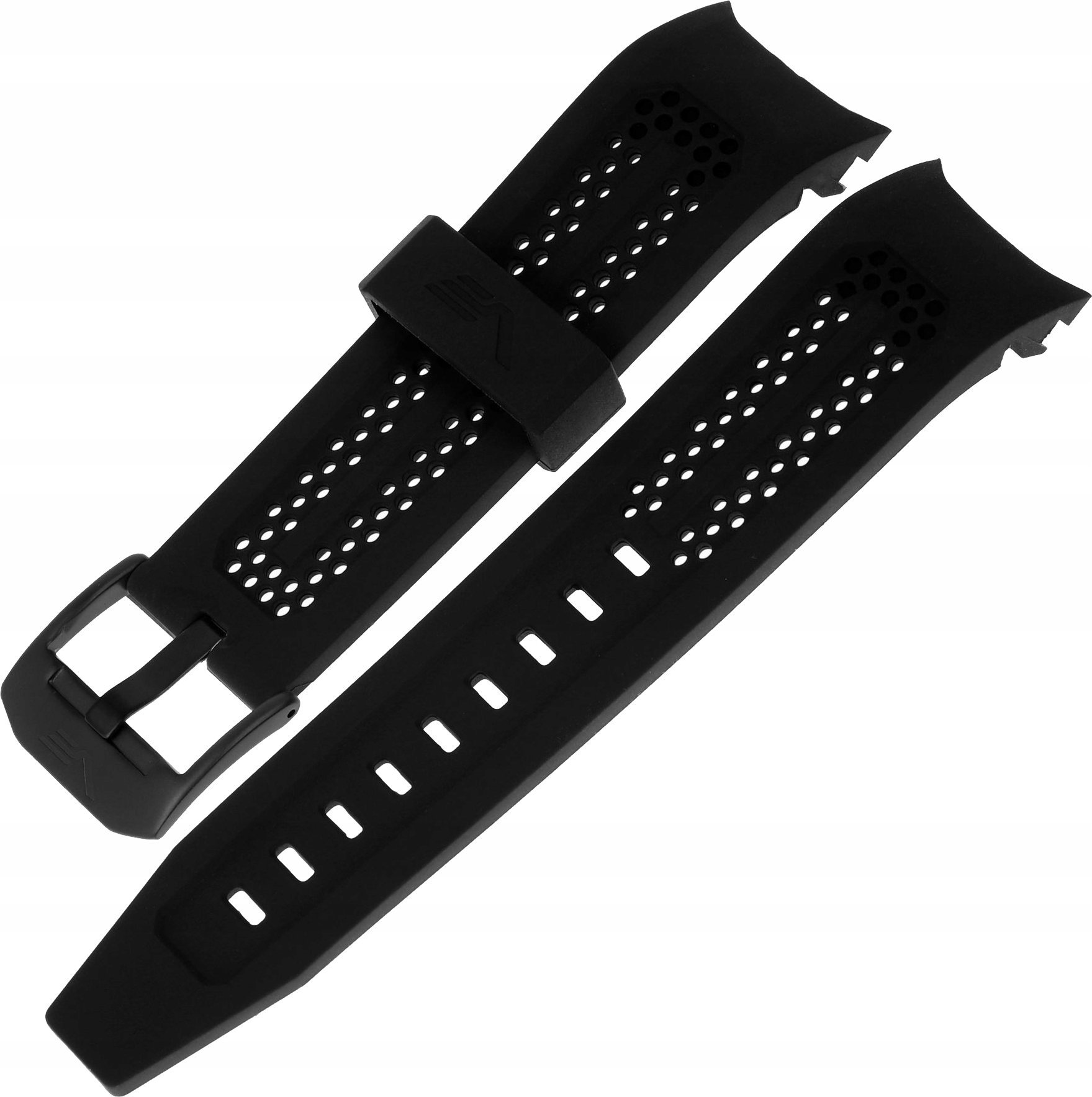 Czarny silikonowy pasek do zegarka Vostok Europe Atomic Age - Silikon (C697)