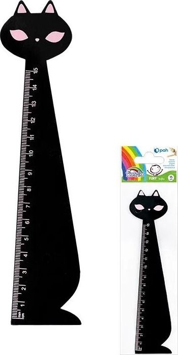 Fiorello Linijka drewniana 15cm kot czarny FIORELLO