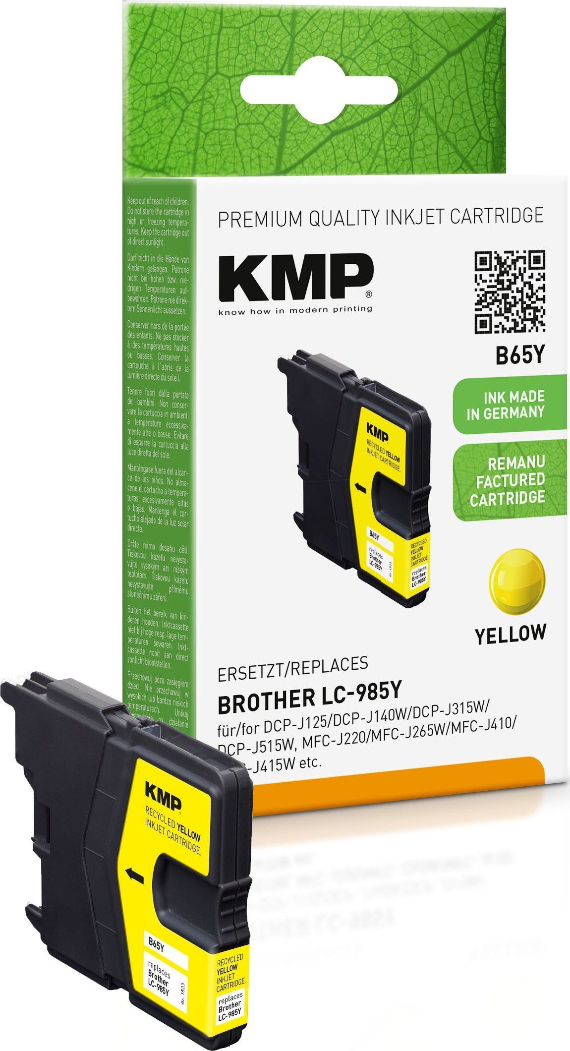 KMP Printtechnik AG KMP Patrone Brother LC-985Y 260 S. yellow remanufactured
