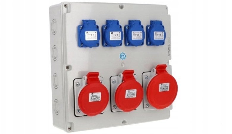 Rozdzielnica 5x32A 2x5x16A 4x3x16A INA=32A IP54 SB-007005-S0050-54