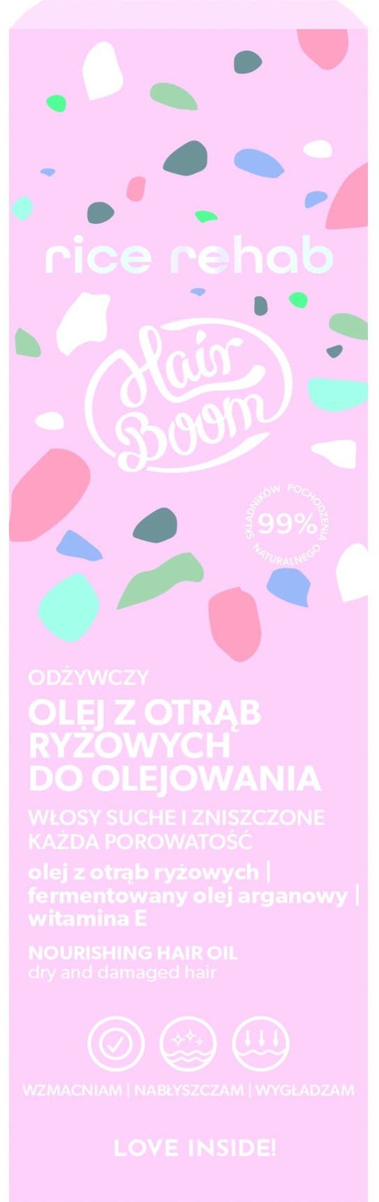 HAIRBOOM Rice Rehab Odżywczy olej z otrąb ryżowych do olejowania włosów 100 ml