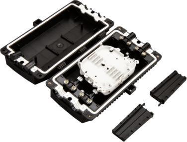 Alantec Mufa światłowodowa płaska przelotowa do 48 spawów KOMPLETNA (w pełni wyposażona: tacki spawów, oslonki spawow, elementy montażowe, oslonki ter