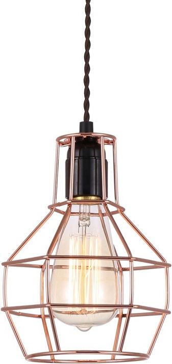 Lampa wisząca Italux Perifo industrial klasyczna miedź (MDM-2272/1 BK+COP)