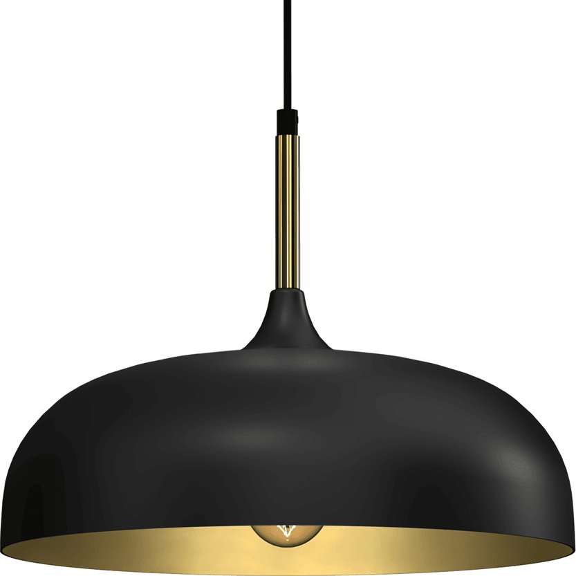 Lampa wisząca Eko-Light Lampa wisząca LINCOLN BLACK/GOLD 1xE27 35cm