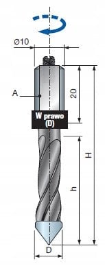 Wiertło PF11MD AC3 5.0X40X70X10 P