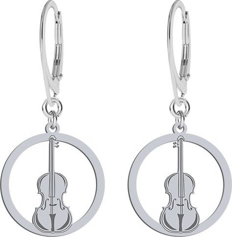 MEJK Jewellery Kolczyki Srebrne Skrzypce GRAWER GRATIS
