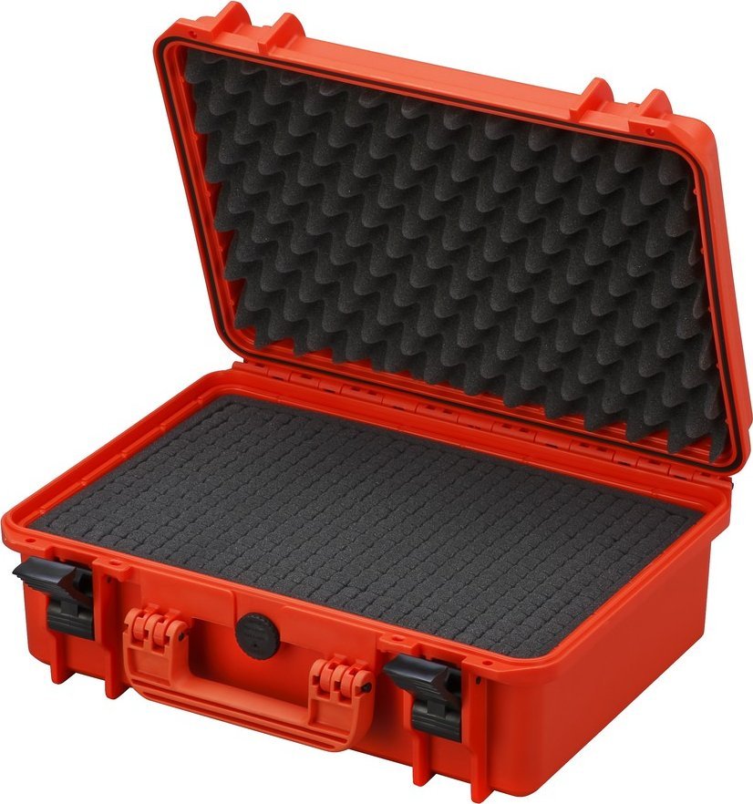 Pomarańczowa walizka hermetyczna z wypełnieniem MAX430S 464x366x176 mm