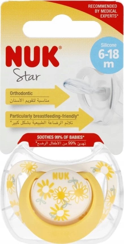 NUK SMOCZEK USP 6-18M ZOL SIL STAR 10736751 1/6