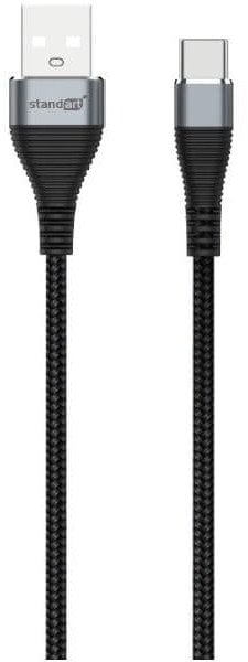 Kabel USB Standart USB-A - USB-C 1.2 m Szary