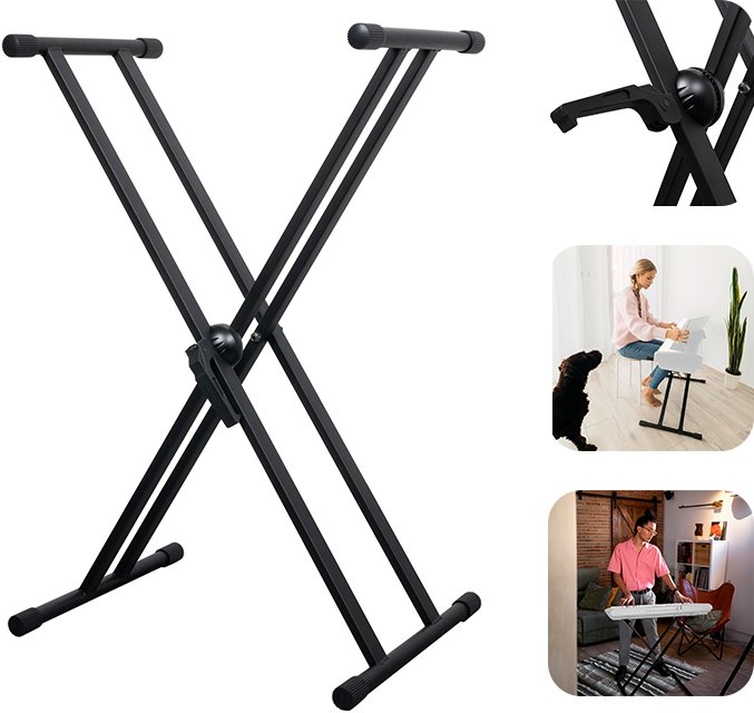 Podwójny statyw pod keyboard KBS03 Vonyx one size