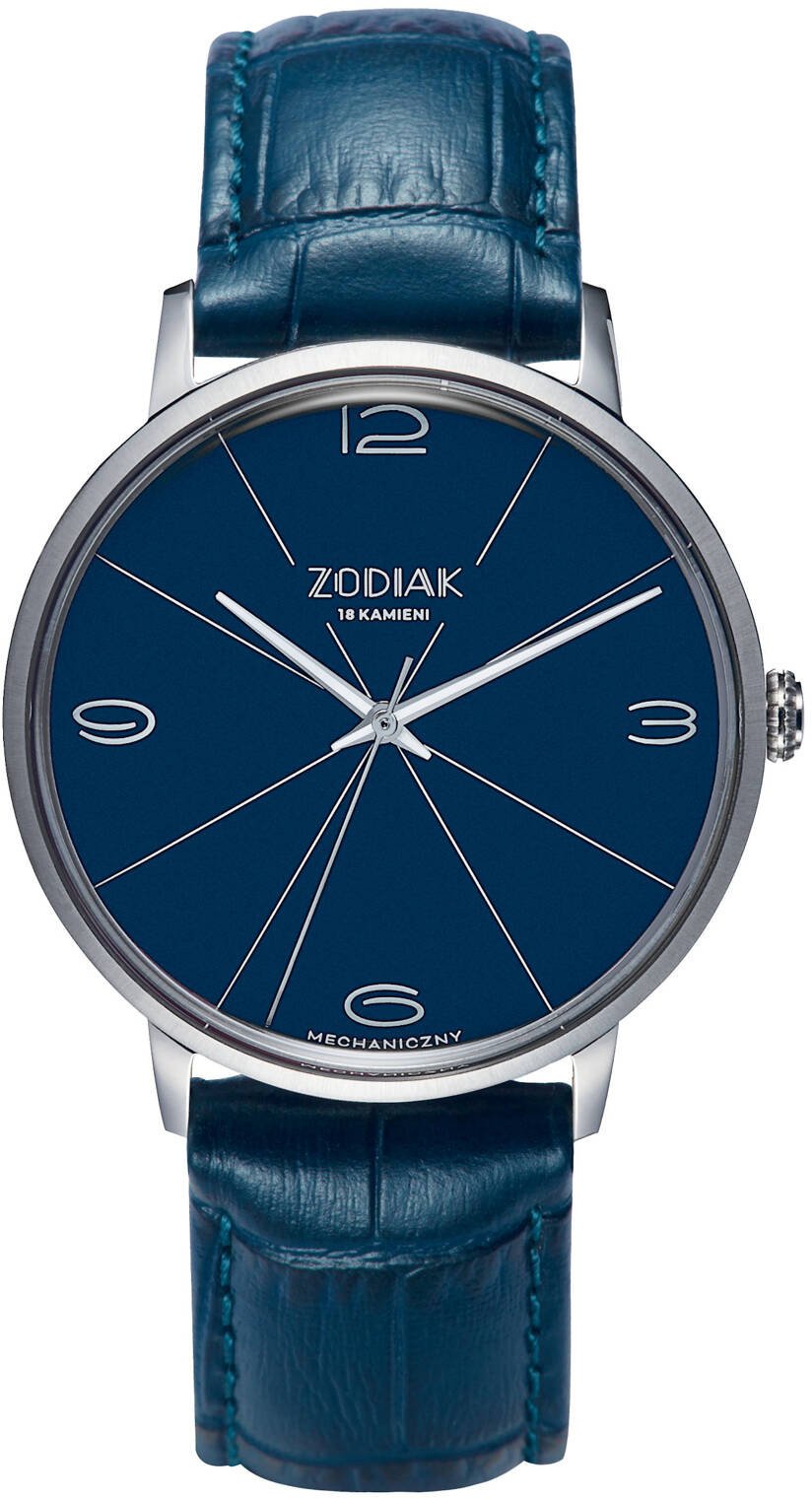 Zegarek Błonie Zodiak Mechaniczny Granatowy męski .