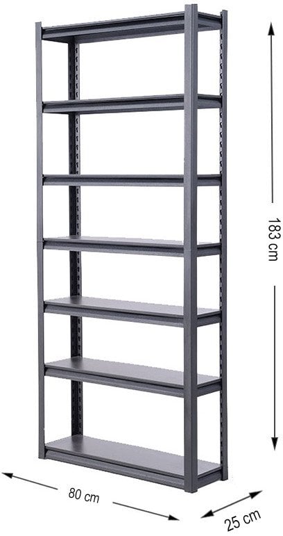 STORAGE SHELF 183X80X25CM 50KG