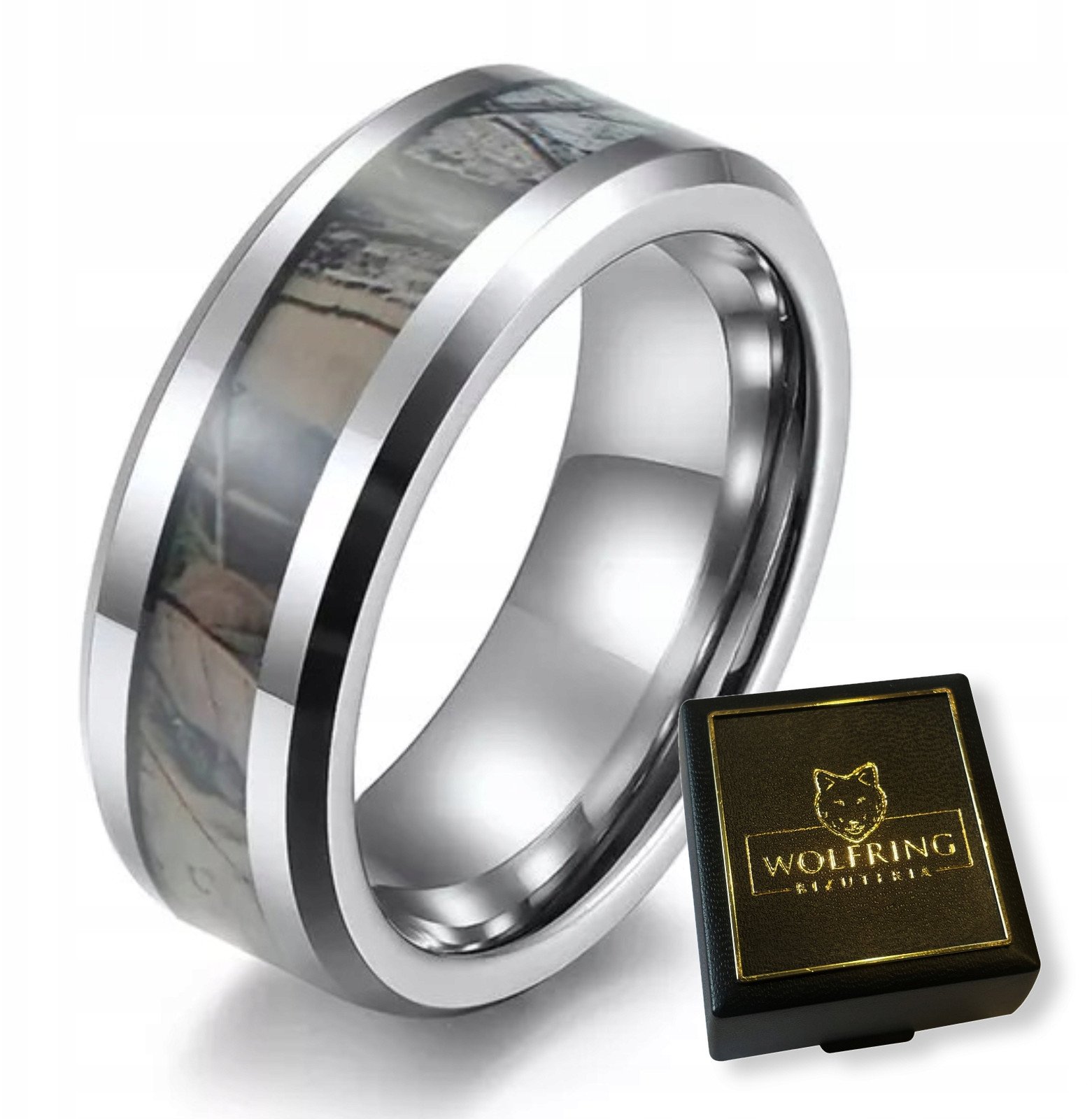 PIERŚCIEŃ OBRĄCZKA z Wolframu WOLFRING EU22 US10