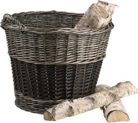WickerPL KOLOROWY OKRĄGŁY KOSZ WIKLINOWY DO PRZECHOWYWANIA DREWNA OWOCÓW ZABAWEK 56 H50 CM