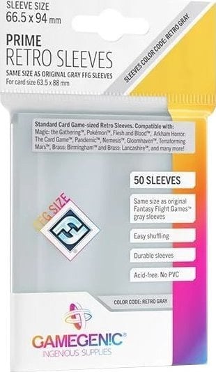 Gamegenic Gamegenic: Prime Retro Sleeves (66,5x94 mm) 50 sztuk, Clear