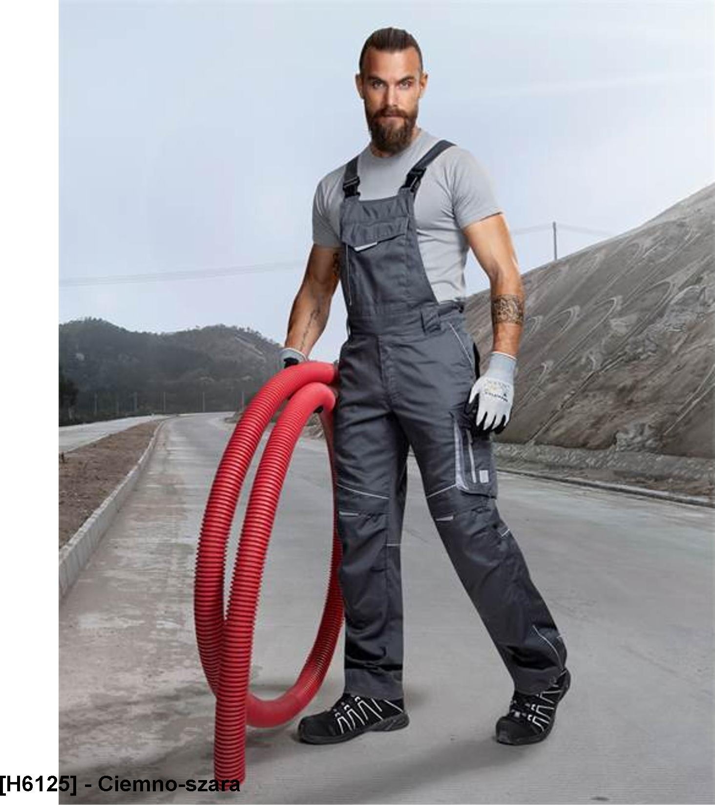 Ardon ARDON SUMMER - spodnie ogrodniczki - Ciemno-szara 56