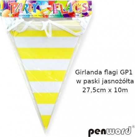 Penword GIRLANDA FLAGI GP1 W PASKI JASNOŻÓŁTA 27, 5cmx10m Penword