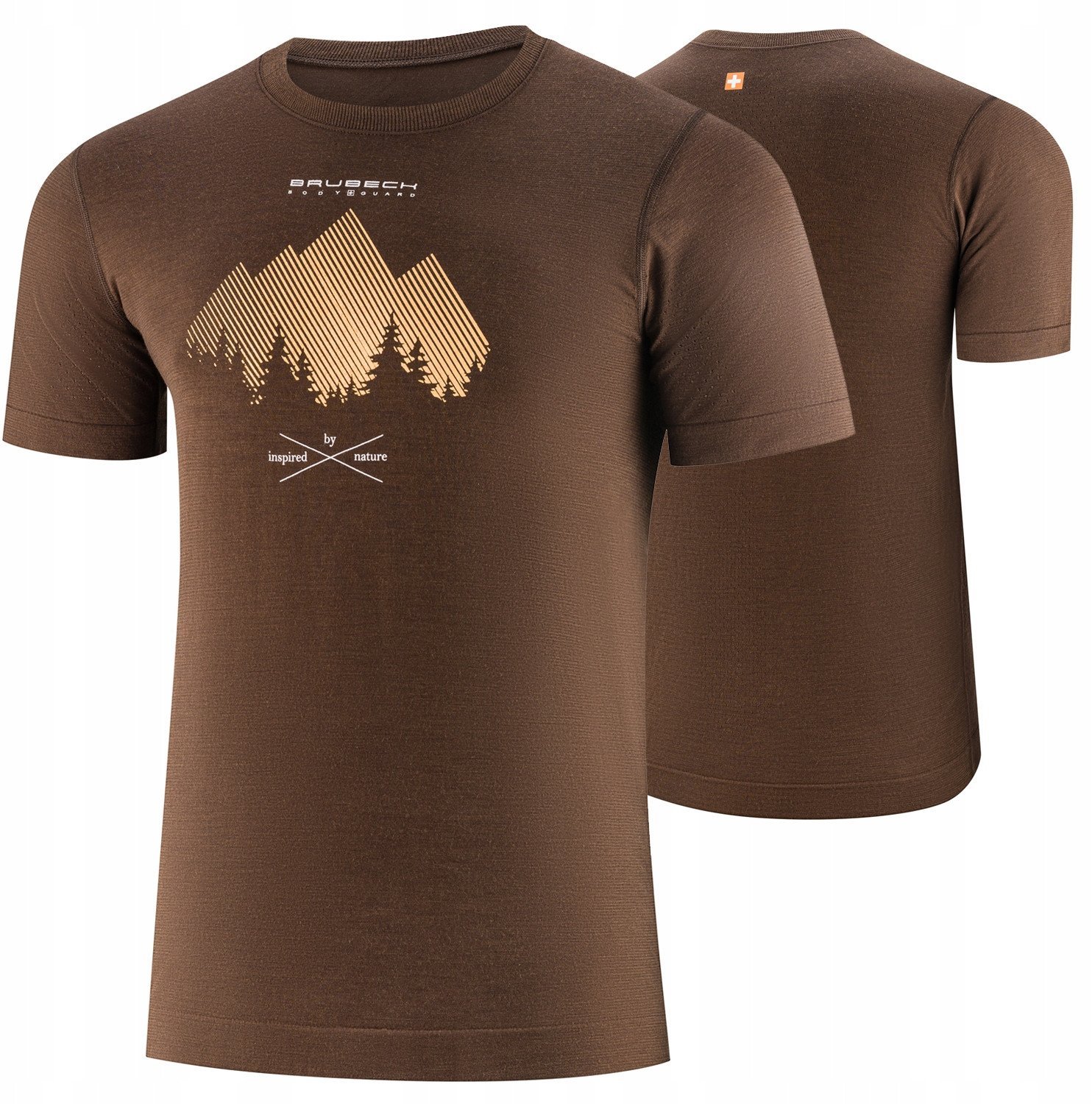 SS1265M Koszulka męska z krótkim rękawem OUTDOOR WOOL PRO brązowy M - GÓRY 11