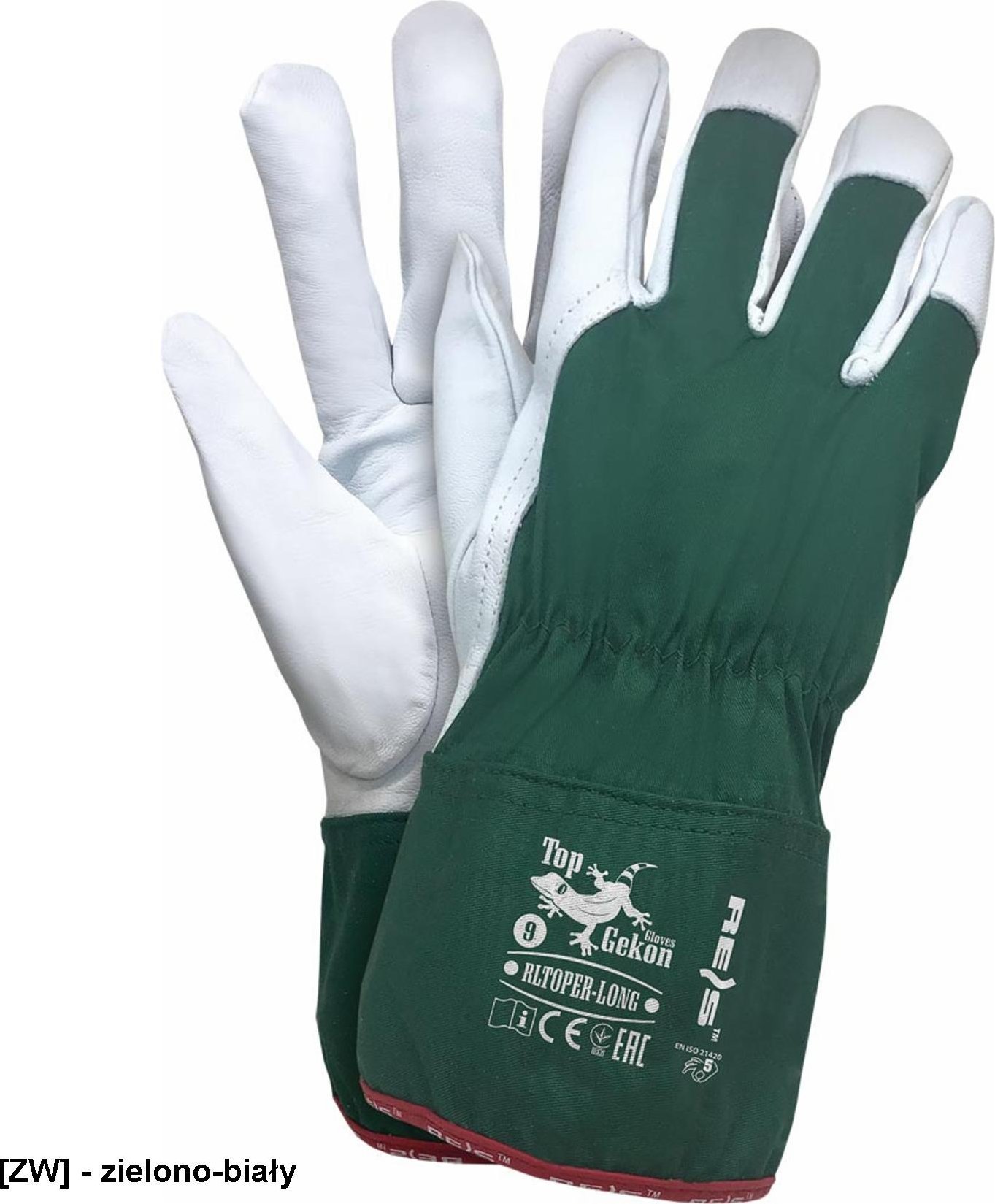 R.E.I.S. RLTOPER-LONG - rękawice ochronne z wysokiej jakości koziej skóry 8