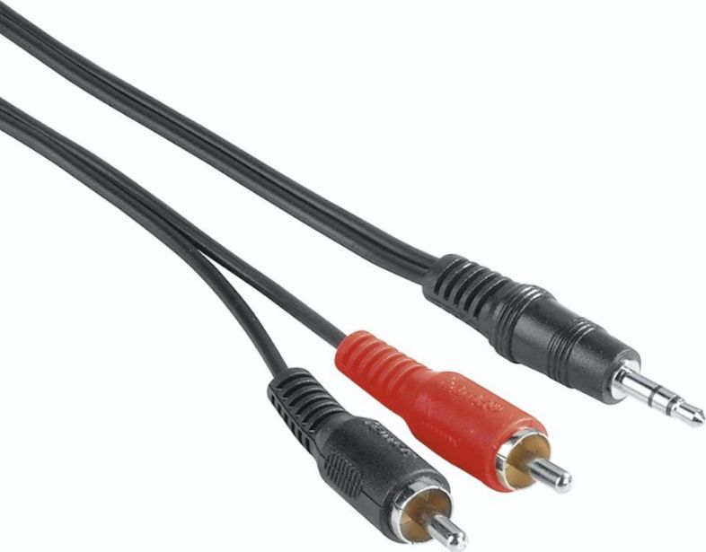 Kabel Hama Jack 3.5mm - RCA (Cinch) x2 5m czarny (002051070000)