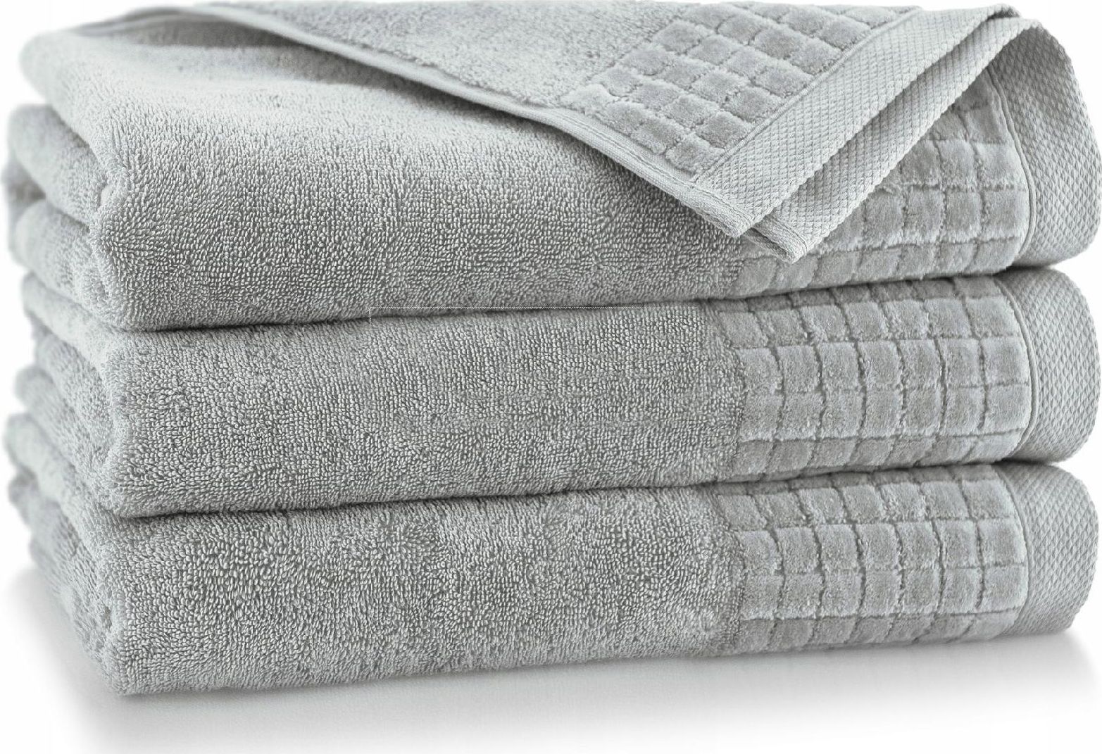 Zwoltex Ręcznik bawełna egipska 70x140 Paulo3 jasny grafit antybakteryjny Zwoltex