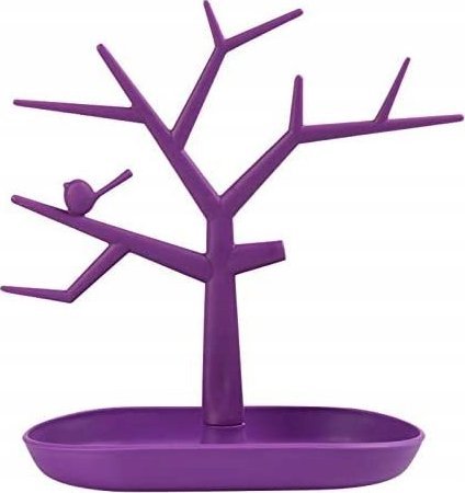 Korbi STOJAK NA BIŻUTERIĘ DRZEWKO ORGANIZER FIOLETOWY