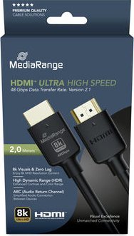 Kabel MediaRange MediaRange HDMI Ultra High Speed Ethernet Kabel 48Gibt/s 2m