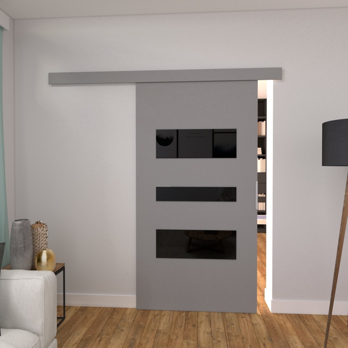 Drzwi Przesuwne Drzwi przesuwne C100 106x205 Szare