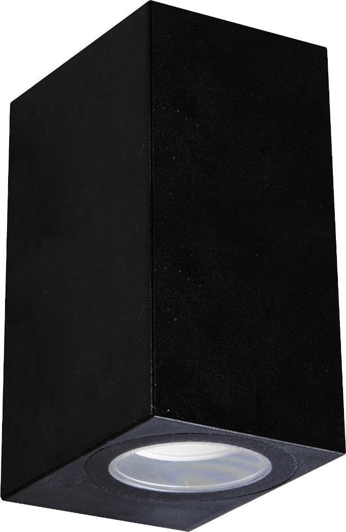 Kinkiet IDEUS Czarny kinkiet GAMP 04019 Ideus prostokątna lampa elewacyjna IP54