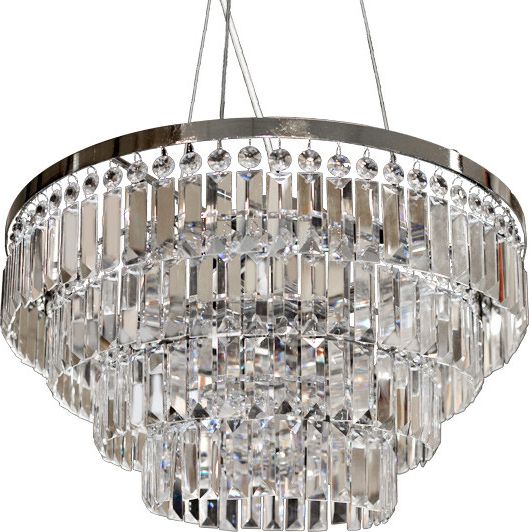 Lampa wisząca Azzardo Salerno klasyczna glamour chrom (AZ2107)