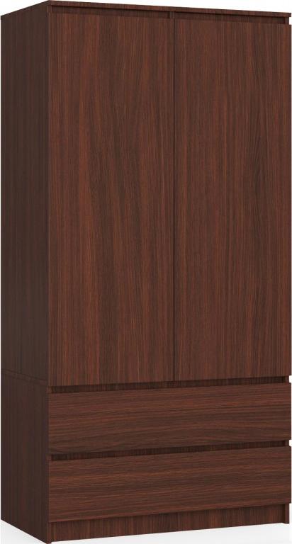 Fabryka Mebli Akord SZAFA S 90 cm 2 DRZWI 2 SZUFLADY WENGE