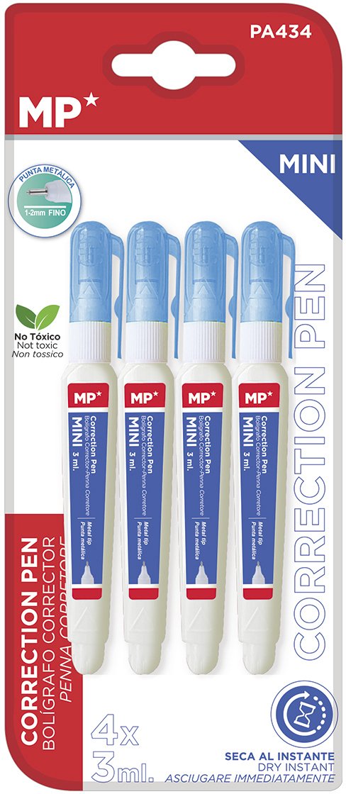 MP Korektor Mini w długopisie 1-2 mm | 3ml | 4szt.