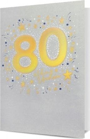 Karnet B6 Urodziny 80