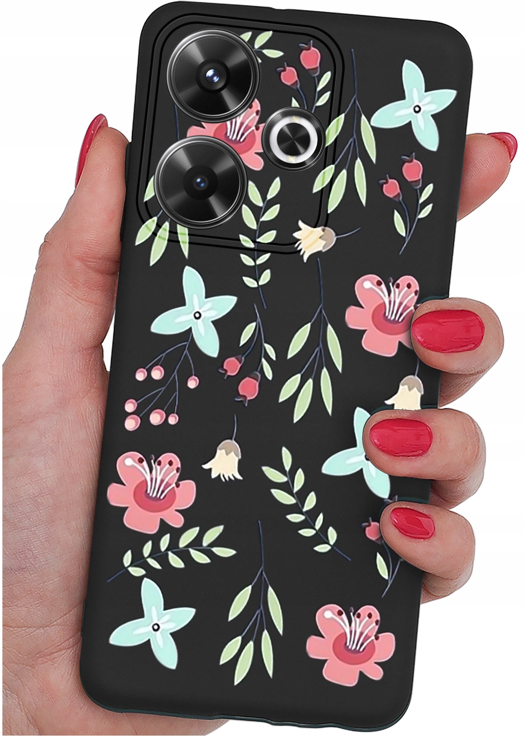 Etui do Xiaomi Redmi 13 4G WZORY |SILIKONOWE MATT CASE + SZKŁO 9H