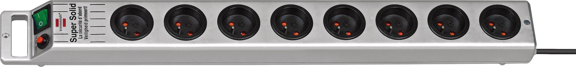 Listwa zasilająca Brennenstuhl Super-Solid-Line 8 gniazd 2.5 m srebrna (1153344118)
