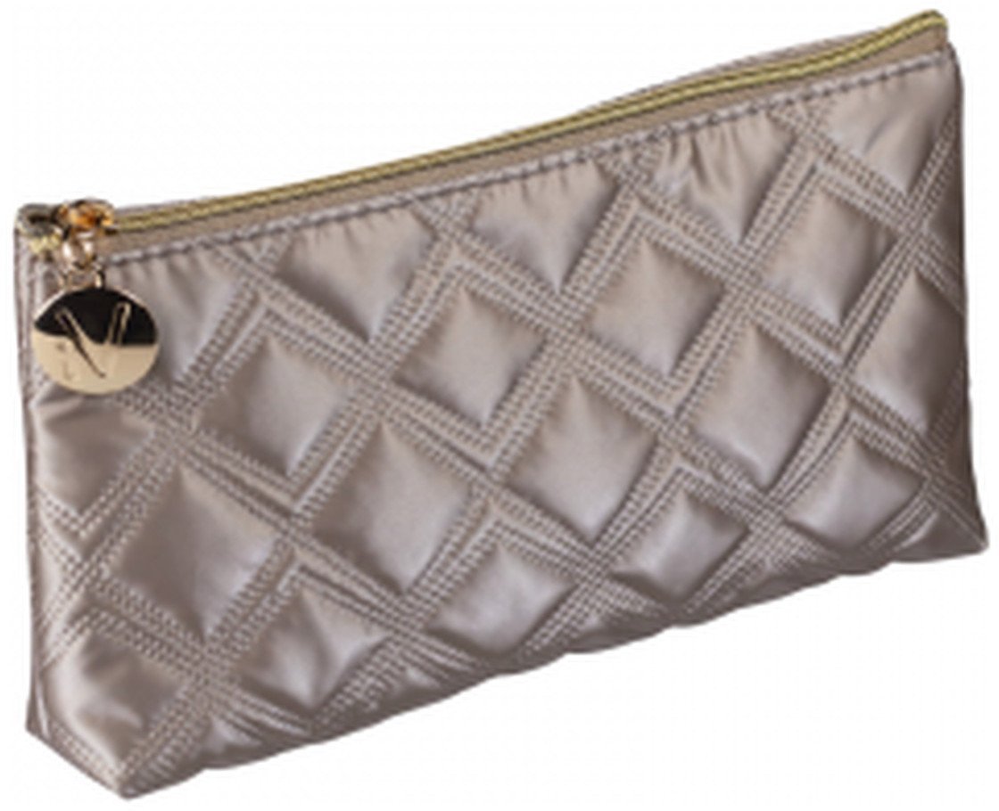 INTER-VION_Gold & Black mała kosmetyczka pikowana Złota