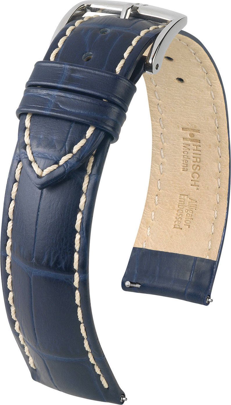 Hirsch Skórzany wodoodporny pasek do zegarka 22 mm HIRSCH Modena 10302880-2-22