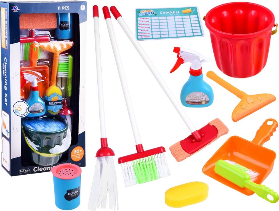 Jokomisiada Zestaw do sprzątania wiaderko mop zmiotka ZA3846
