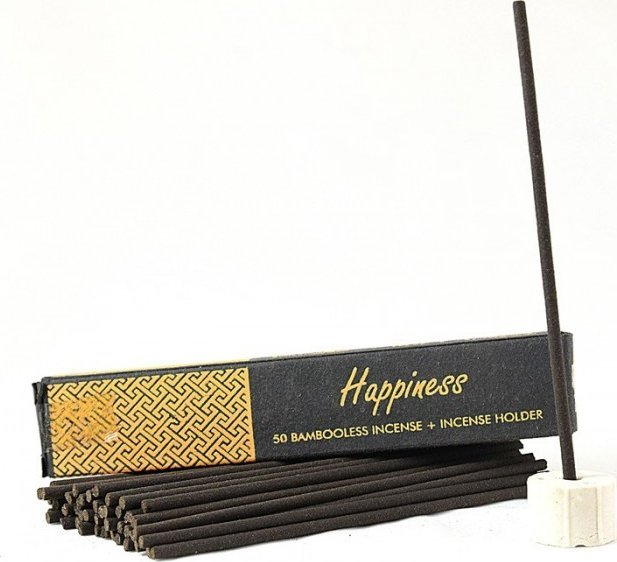 Song of India Happiness Kadzidła indyjskie nie zawierające bambusa z ceramicznym stojakiem 34g