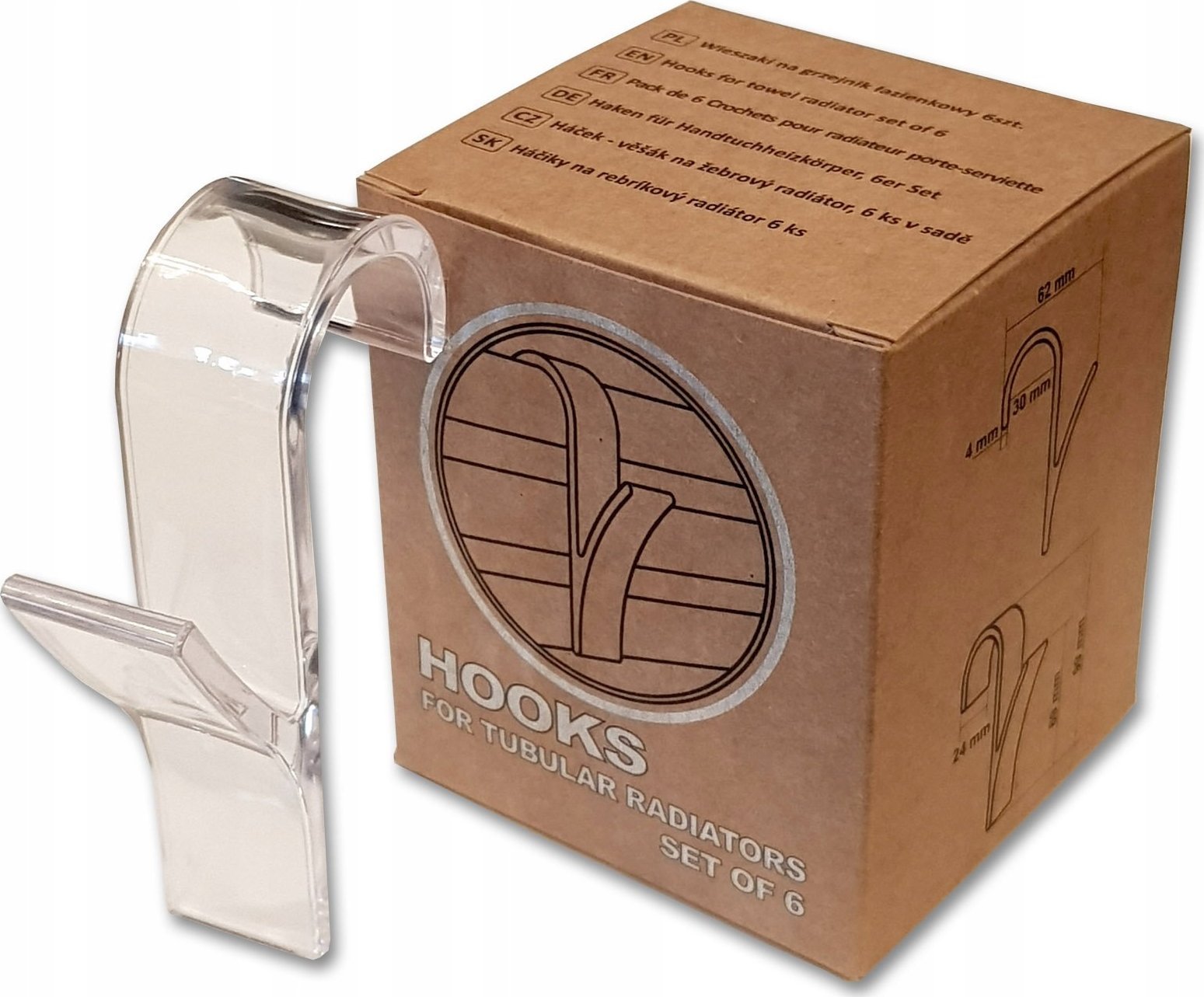 Vievemar Wieszak na ręcznik kaloryfer 6szt PM PRODUCT.